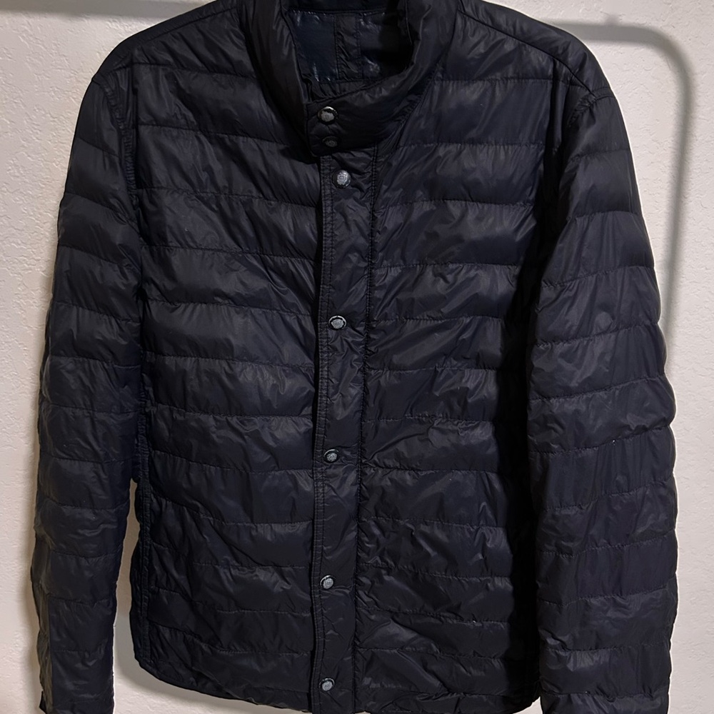 Massimo Dutti Men's Dark Gray Puffer Jacket